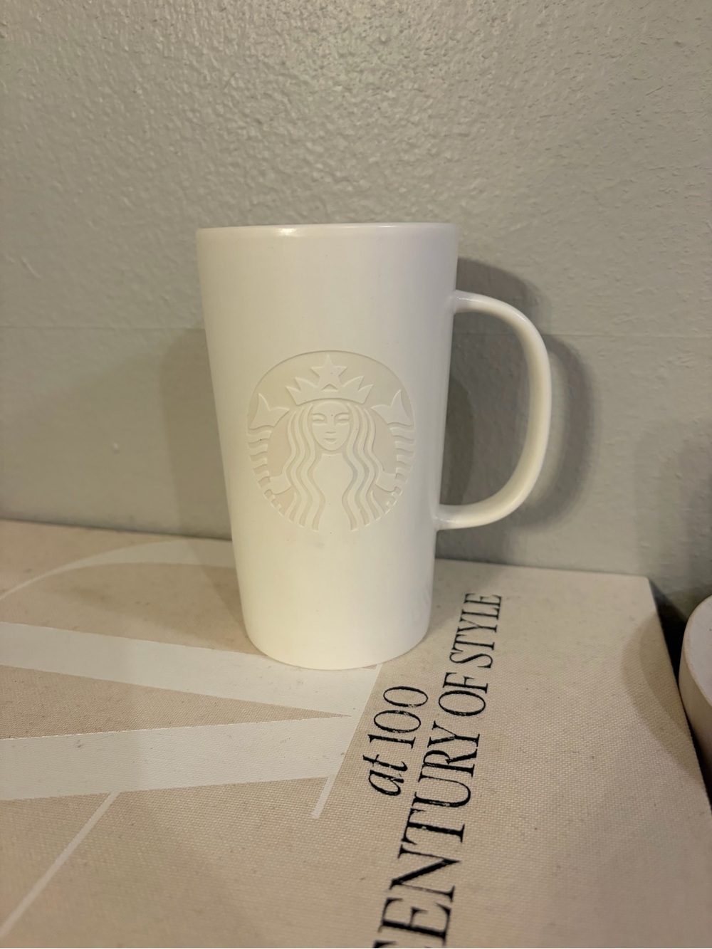 Starbucks White Tall Coffee Mug 16 oz Classic Ceramic Coffee Cup